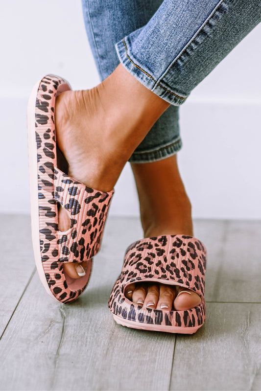 Dusty Prowl Leopard Slide Slippers