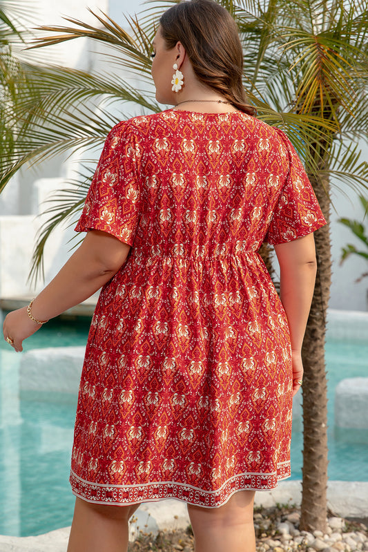 Sunburst Bloom Mini Dress
